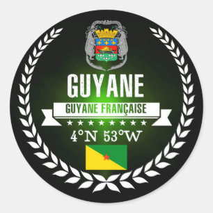 Sticker Rond La Guyane française française
