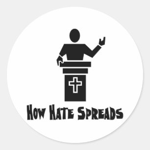 Sticker Rond La Haine Du Pulpit