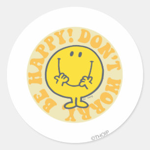 Sticker Rond La joyeuse devise de M. Happy
