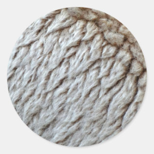 Sticker Rond La laine des moutons Abstraite nature