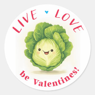 Sticker Rond La laitue de Saint Valentin