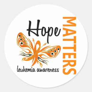 Sticker Rond La leucémie papillon Hope Matters