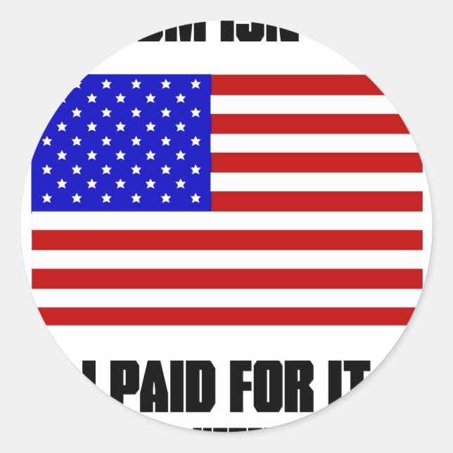 Sticker Rond La liberté n'est pas libre (Devant)