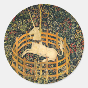 Sticker Rond La licorne en captivité