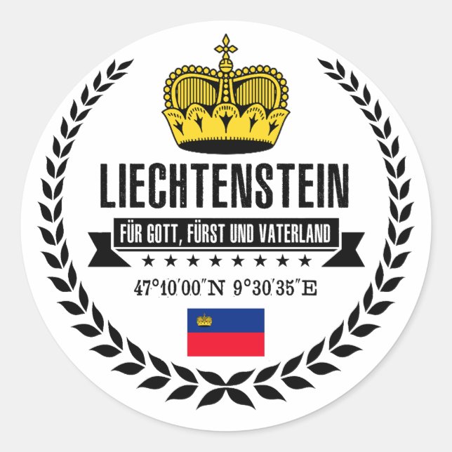 Sticker Rond La Liechtenstein (Devant)