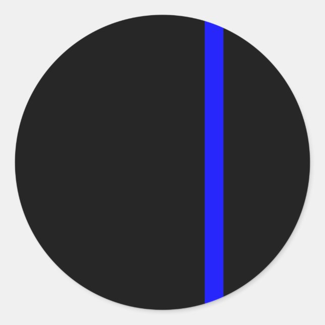 Sticker Rond La Ligne bleue symbolisée par Thin Line (Devant)