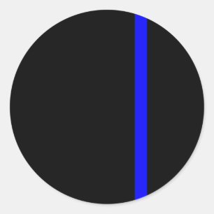 Sticker Rond La Ligne bleue symbolisée par Thin Line