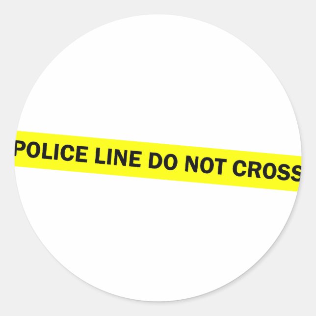 Sticker Rond la ligne de police ne traverse pas (Devant)