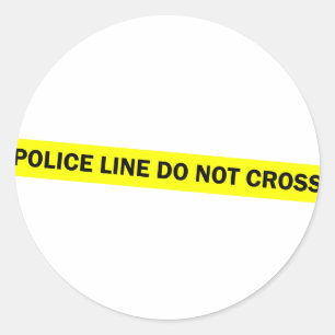 Sticker Rond la ligne de police ne traverse pas