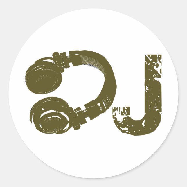 Sticker Rond La liste des DJ (Devant)