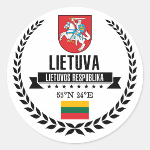 Sticker Rond La Lithuanie