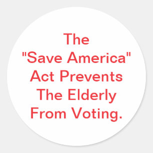 Sticker Rond La loi Save America est dangereuse Hankamer Artjun