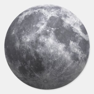 Sticker Rond La lune - effet 3D