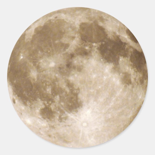 Sticker Rond La lune est-elle faite de fromage ? (Devant)