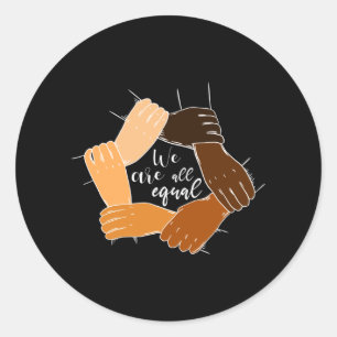 Sticker Rond La lutte contre le racisme et l'égalité