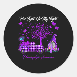 Sticker Rond La lutte est ma lutte contre la fibromyalgie cadea