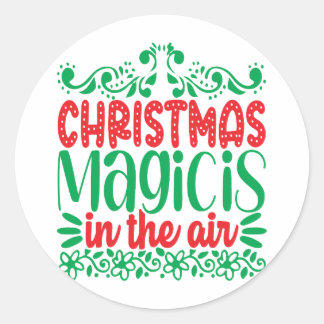 Sticker Rond La magie de Noël dans l'air
