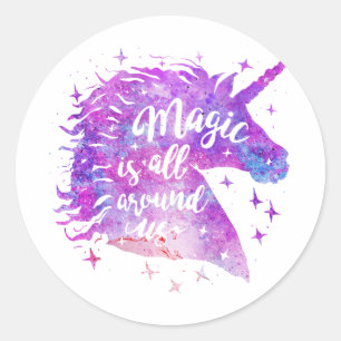 Sticker Rond La magie est partout autour de nous - Choisissez l