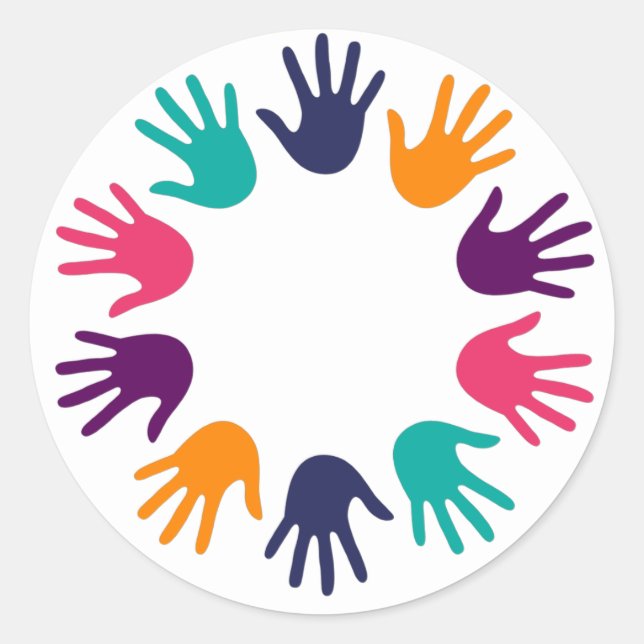 Sticker Rond La Main (Devant)