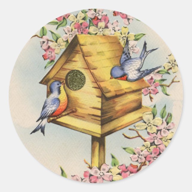 Sticker Rond La Maison des oiseaux (Devant)