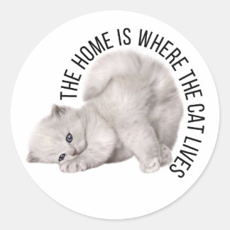 Sticker Rond La maison où vit le chat