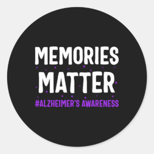 Sticker Rond La maladie d'Alzheimer est importante Sensibilisat