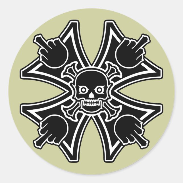 Sticker Rond La malédiction des oiseaux maltais (Devant)