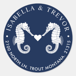 Sticker Rond La Marée de l'amour   Adresse de retour de la mari