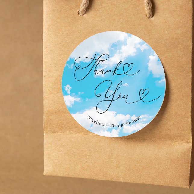 Sticker Rond La Mariée Est Sur Cloud 9 Faveurs Fête des mariées (Créateur téléchargé)