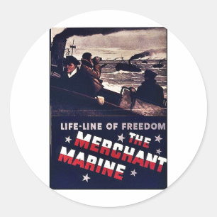 Sticker Rond La marine marchande