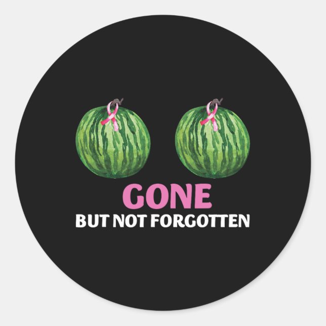 Sticker Rond La Mastectomie Survivante Du Cancer Est Partie Mai (Devant)