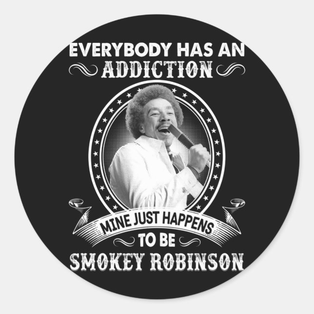 Sticker Rond La Mine De Cadeaux De Musique Se Trouve Être Smoke (Devant)