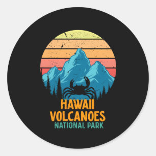 Sticker Rond La montagne du Parc national des volcans d'Hawaii