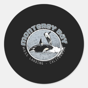 Sticker Rond La Moss Landing De Monterey Bay Californie Océan