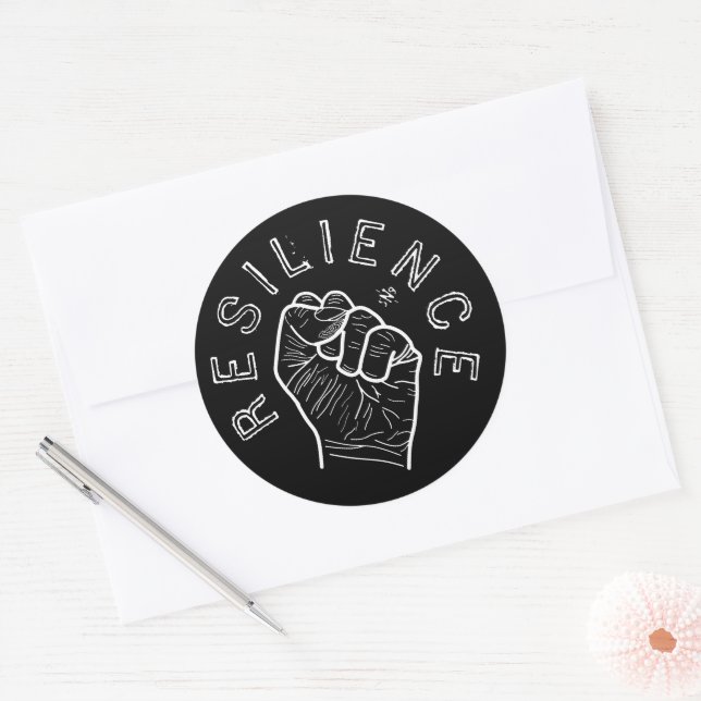 Sticker Rond La motivation de la résilience (Enveloppe)