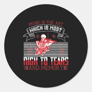 Sticker Rond La Musique Est L'Art Qui Est Le Plus Nourri Pour L