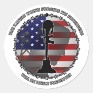 Sticker Rond La nation qui oublie ses défenseurs