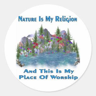 Sticker Rond La nature est ma religion