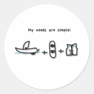 Sticker Rond La navigation est tout ce dont j'ai besoin