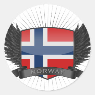 STICKER ROND LA NORVÈGE