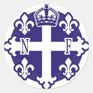 Sticker Rond La Nouvelle-France, l'Amerique du Nord