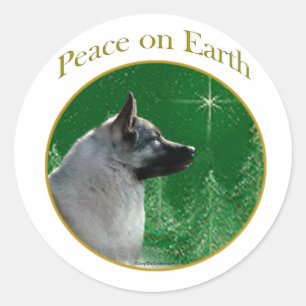 Sticker Rond La paix Elkhound en Norvège