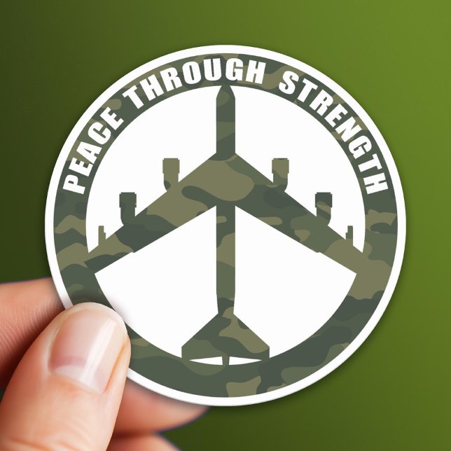 Sticker Rond La Paix Par La Force (Patriotic Sticker)
