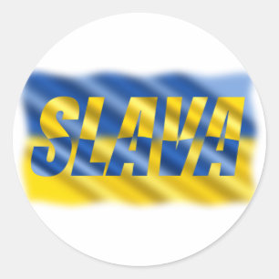 Sticker Rond La PAIX reste avec l'Ukraine Liberté pour l'Ukrain