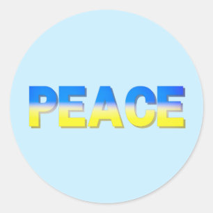 Sticker Rond La PAIX reste avec l'Ukraine Liberté pour l'Ukrain