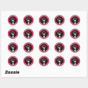 Sticker Rond La Palestine libre met fin à l'apartheid II