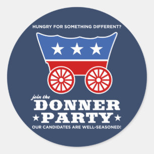 Sticker Rond La partie de Donner - affamée pour quelque chose
