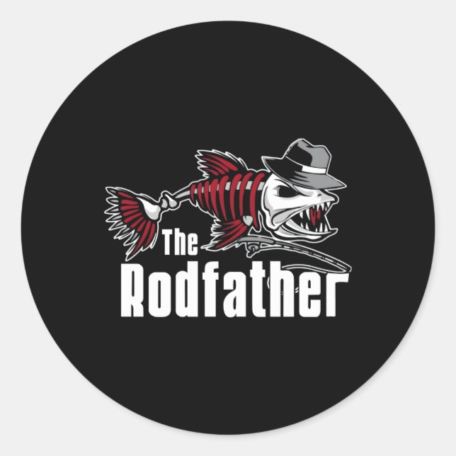 Sticker Rond La pêche du père de famille (Devant)
