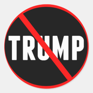Sticker Rond La percée rouge anti-Donald Trump
