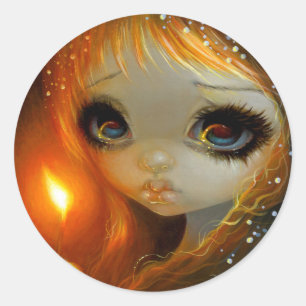 Sticker Rond "La Petite Fille De Match